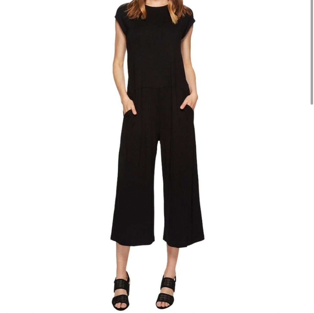 EILEEN FISHER cap sleeve jumpsuit M